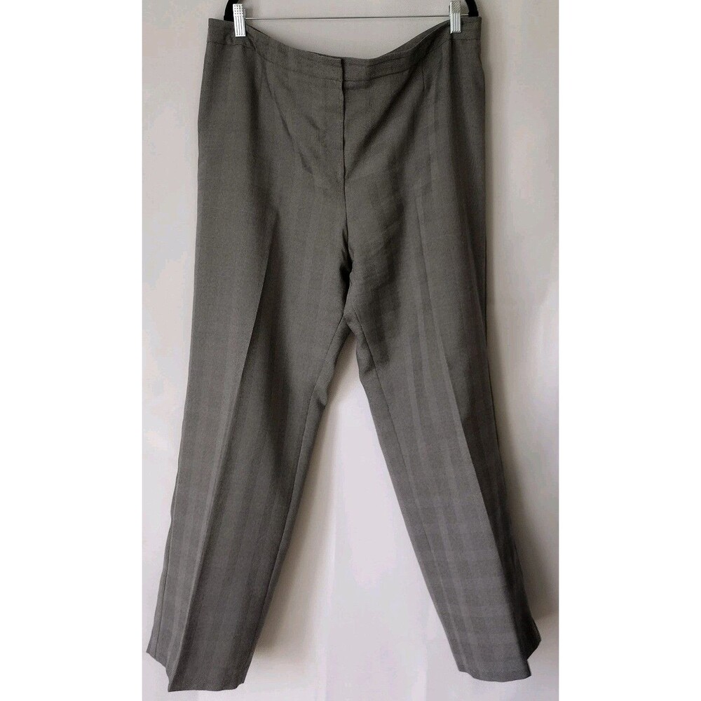 Evan Picone Dress Pants Women Size 18 Gray Straight Leg Lined Norm core Classic